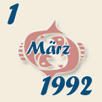 Fische, 1. März 1992.  