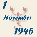 Skorpion, 1. November 1945.  