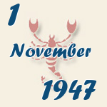 Skorpion, 1. November 1947.  
