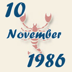 Skorpion, 10. November 1986.  