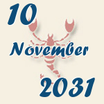 Skorpion, 10. November 2031.  