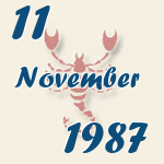 Skorpion, 11. November 1987.  
