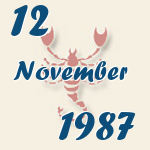 Skorpion, 12. November 1987.  