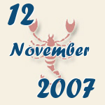 Skorpion, 12. November 2007.  