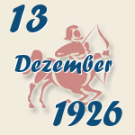 Schütze, 13. Dezember 1926.  