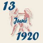 Gemini, 13. Juni 1920.  