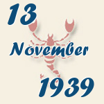 Skorpion, 13. November 1939.  