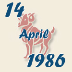 Widder, 14. April 1986.  