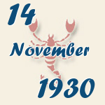 Skorpion, 14. November 1930.  