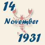 Skorpion, 14. November 1931.  