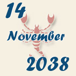 Skorpion, 14. November 2038.  