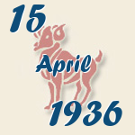 Widder, 15. April 1936.  