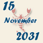 Skorpion, 15. November 2031.  
