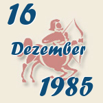 Schütze, 16. Dezember 1985.  