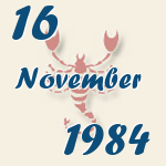 Skorpion, 16. November 1984.  