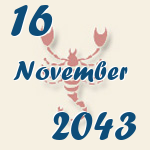 Skorpion, 16. November 2043.  