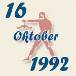 Waage, 16. Oktober 1992.  