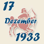 Schütze, 17. Dezember 1933.  