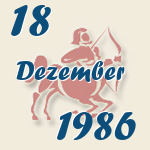 Schütze, 18. Dezember 1986.  