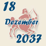 Schütze, 18. Dezember 2037.  