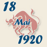 Stier, 18. Mai 1920.  