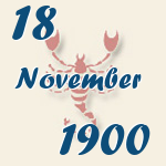 Skorpion, 18. November 1900.  