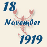 Skorpion, 18. November 1919.  