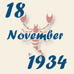 Skorpion, 18. November 1934.  