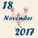 Skorpion, 18. November 2017.  