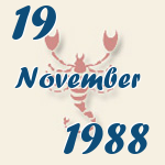 Skorpion, 19. November 1988.  