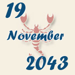 Skorpion, 19. November 2043.  