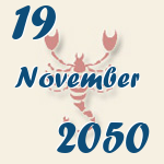Skorpion, 19. November 2050.  