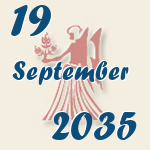 Jungfrau, 19. September 2035.  