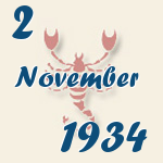 Skorpion, 2. November 1934.  