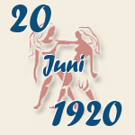 Gemini, 20. Juni 1920.  