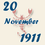 Skorpion, 20. November 1911.  