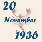 Skorpion, 20. November 1936.  