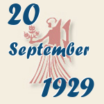 Jungfrau, 20. September 1929.  