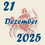 Schütze, 21. Dezember 2025.  