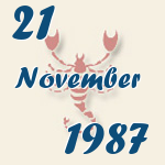 Skorpion, 21. November 1987.  