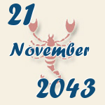 Skorpion, 21. November 2043.  