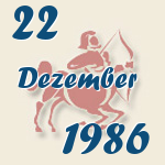 Schütze, 22. Dezember 1986.  
