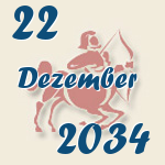 Schütze, 22. Dezember 2034.  