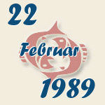 Fische, 22. Februar 1989.  