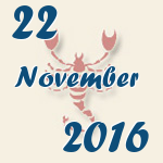 Skorpion, 22. November 2016.  