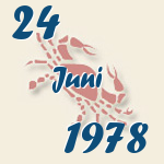 Krebs, 24. Juni 1978.  