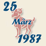 Widder, 25. März 1987.  