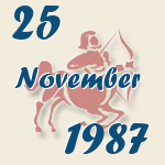 Schütze, 25. November 1987.  