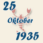Skorpion, 25. Oktober 1935.  