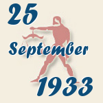 Waage, 25. September 1933.  